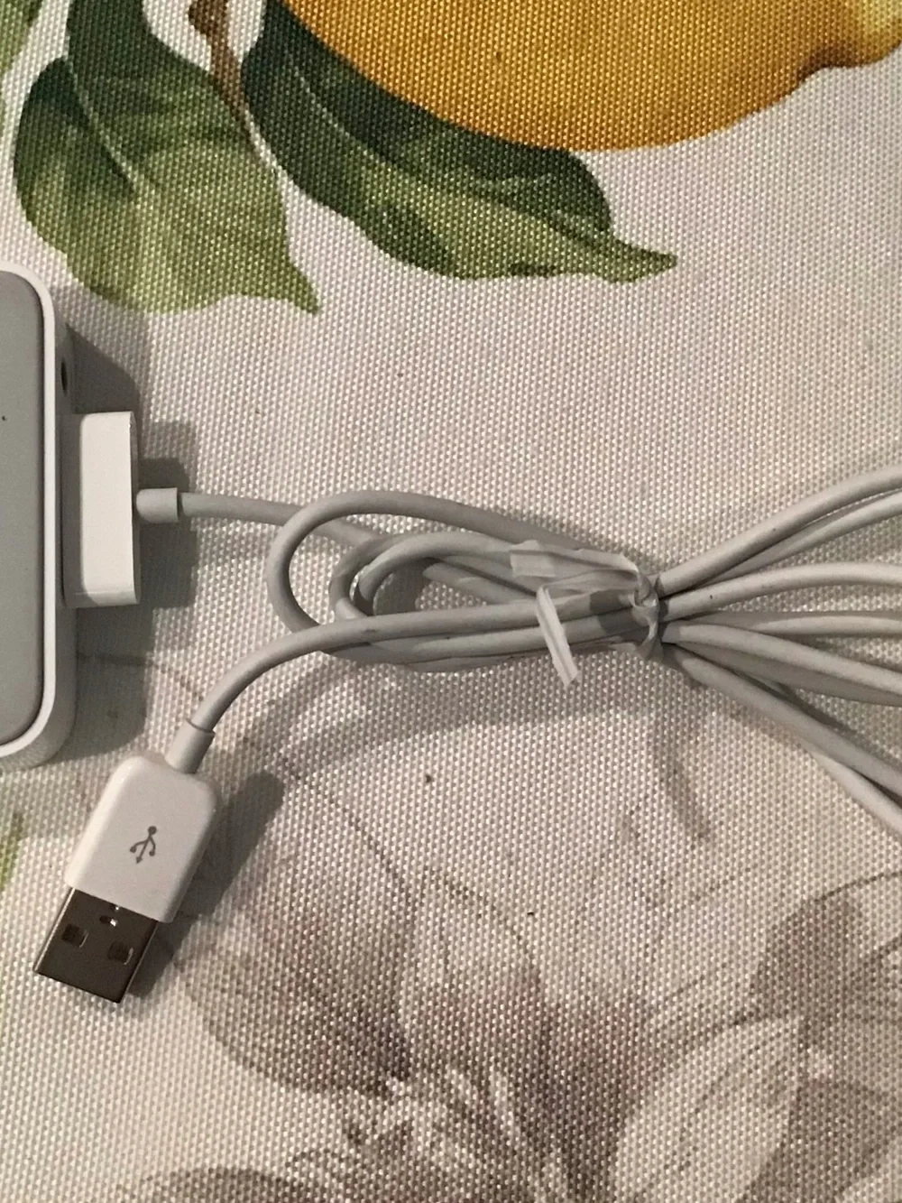 Apple White Logo Dock  charging cradle and charger w USB cord.